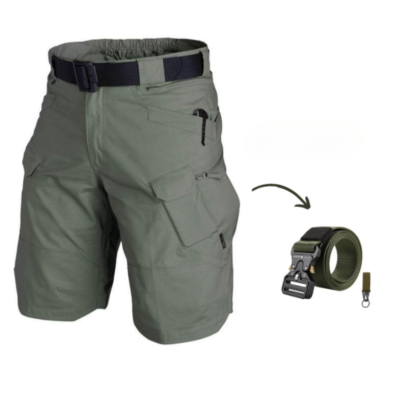 Herre cargo-shorts med 7 lommer og gratis bælte – Taro