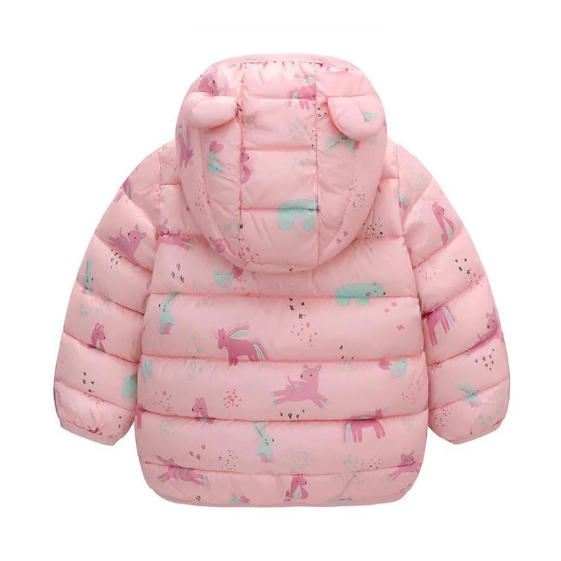 Chaqueta impermeable para niños estilo plumón con diseño de caricatura – Miro