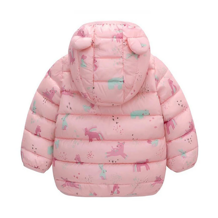 Chaqueta impermeable para niños estilo plumón con diseño de caricatura – Miro