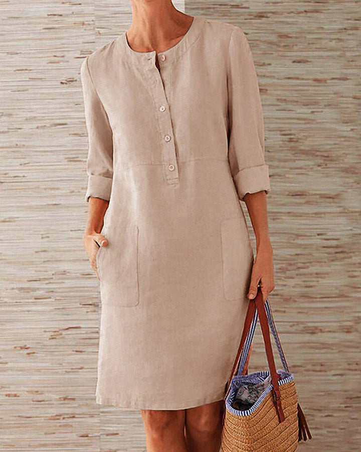 Elegante vestido de verano con botonadura – Allegra