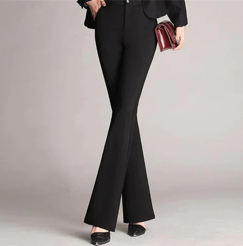 Schlank ausgestellte High-Waist-Hose – Mila