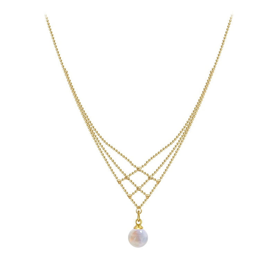 Braided Pearl Necklace - Mariela