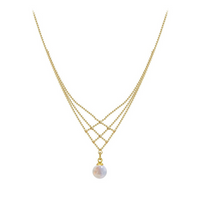 Braided Pearl Necklace - Mariela