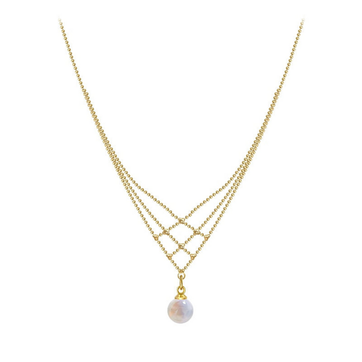 Braided Pearl Necklace - Mariela