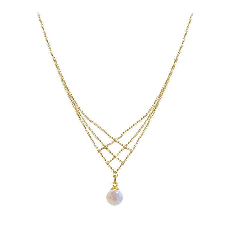 Braided Pearl Necklace - Mariela