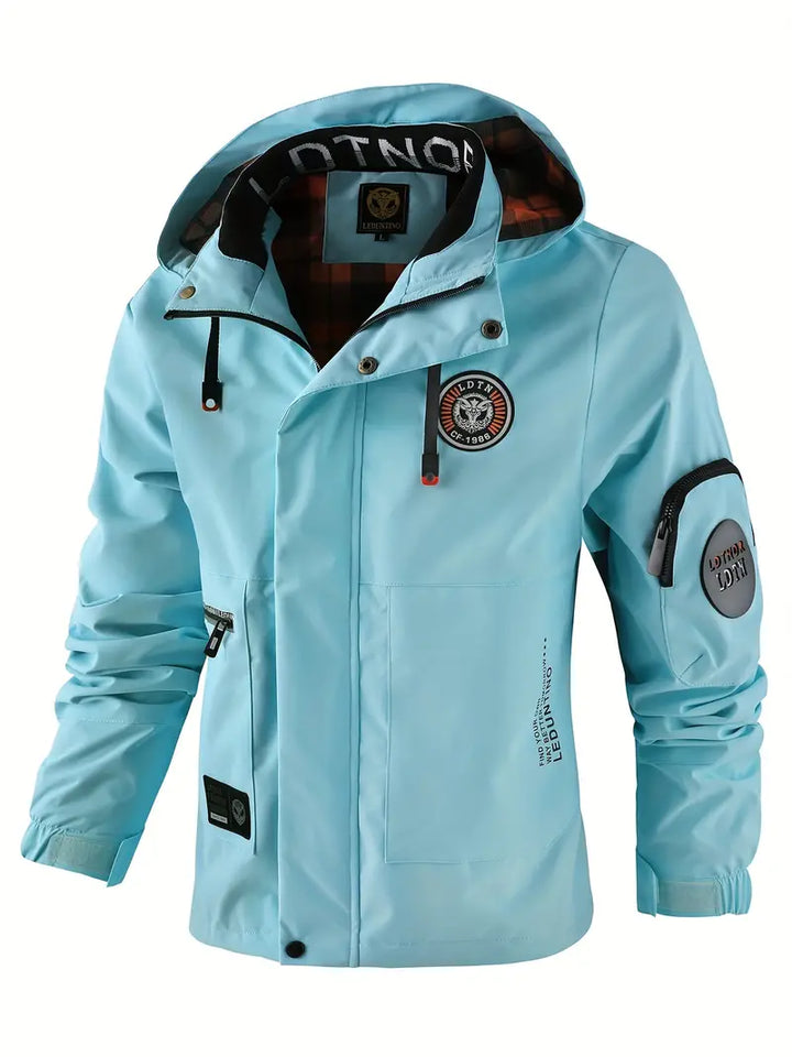 Chaqueta ligera para hombre para exteriores, cortaviento e impermeable con capucha – Torben