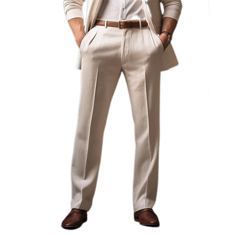 Herren Casual Hose aus Baumwolle mit geradem Schnitt – Corbinian