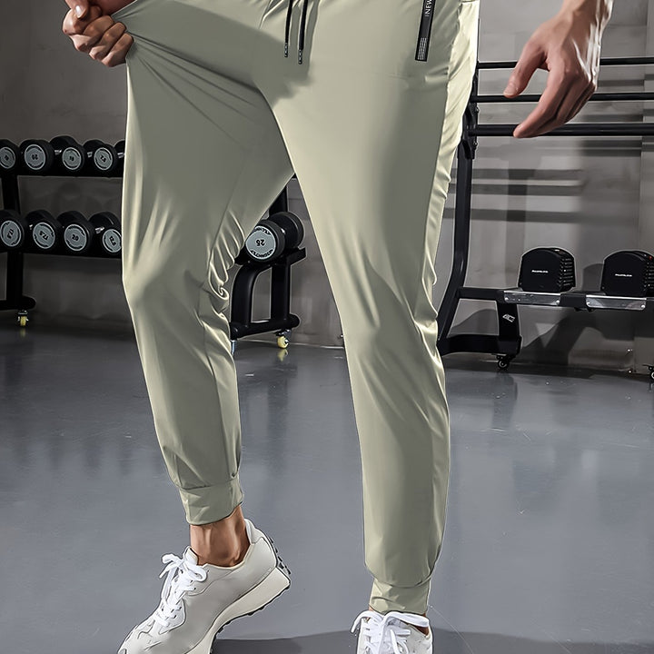 Solid Color Men's Sports Pants with Pockets - Niels