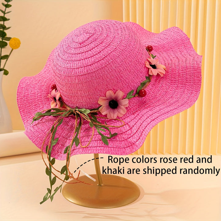 Women's Summer Straw Hat with Flower and Fruit Details – Solène