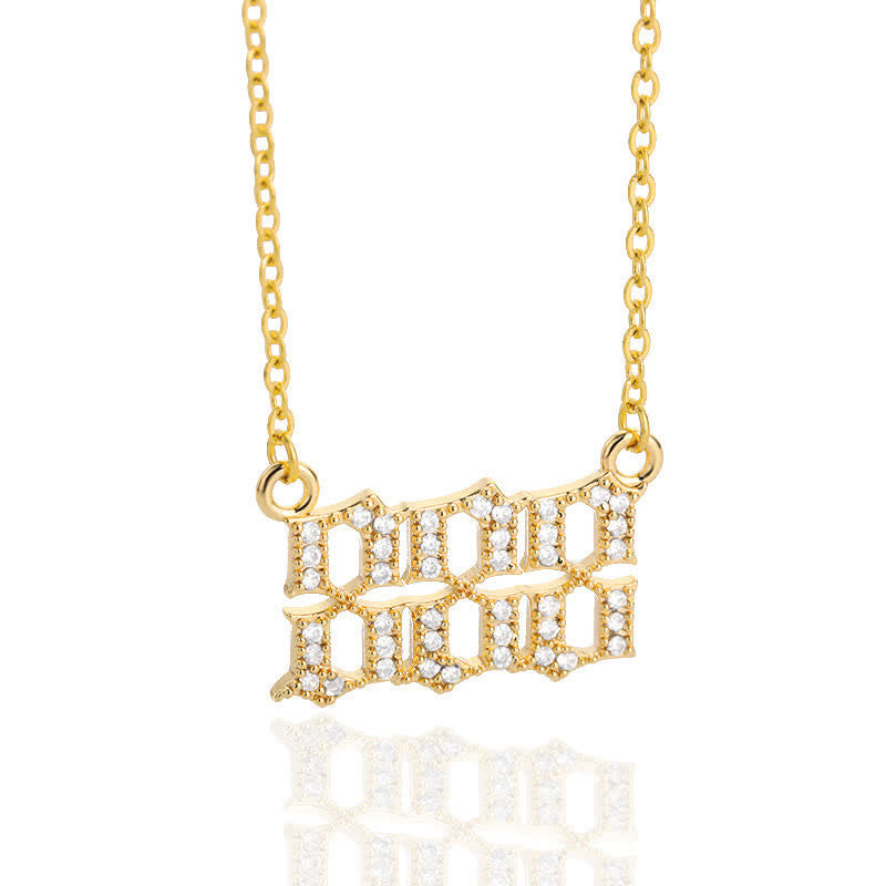 Zirconia Angel Numbers Necklace – Seraphina