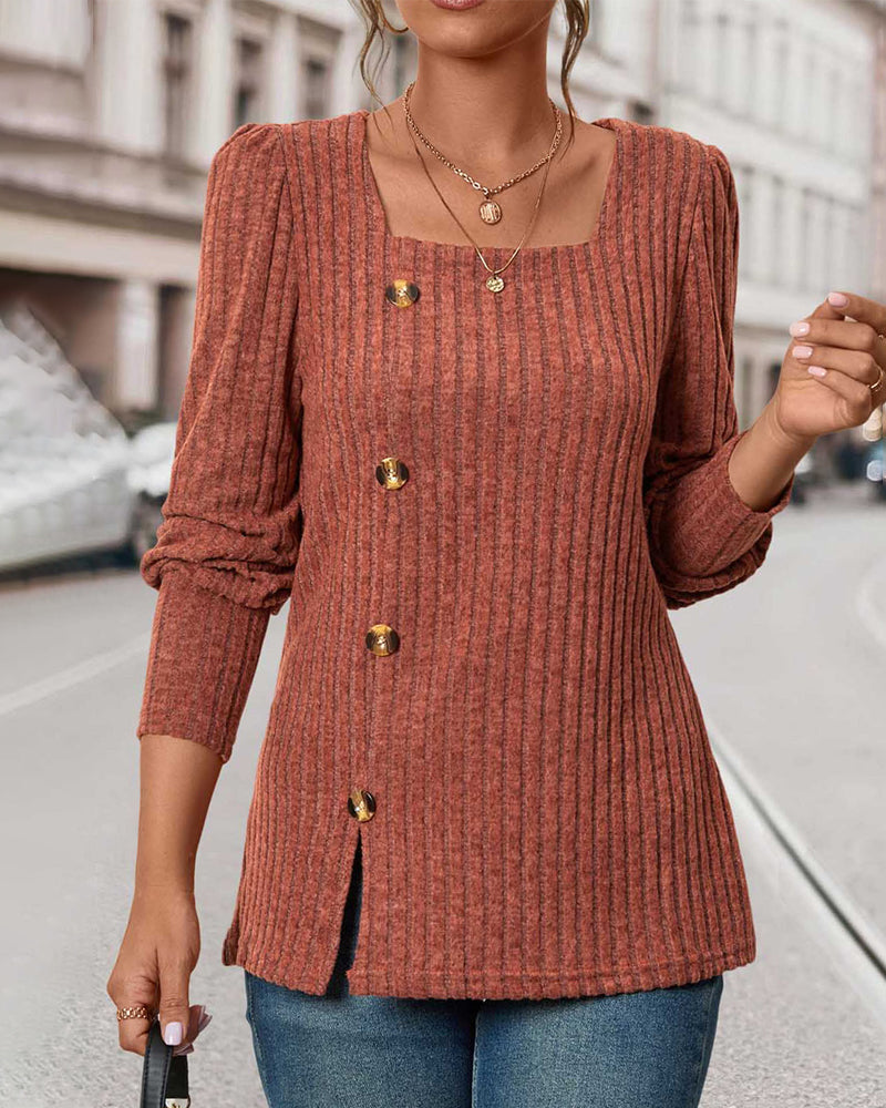 Top de punto para mujer con botones – Mireille