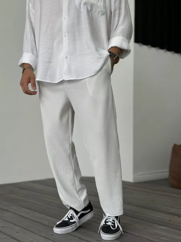 Luxe Herrenhose aus weichem Stoff – Alessio