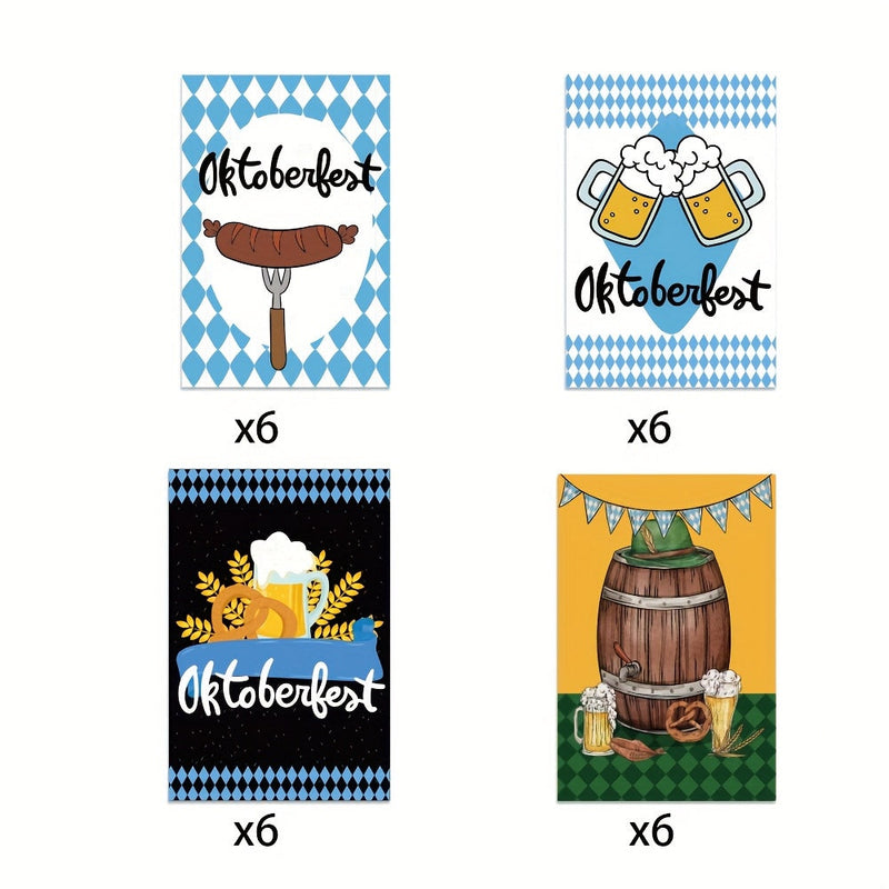 Oktoberfest Flasketiketter 3 sett (hver med 24 stk) – BierLabelSet Oktoberfest 2025