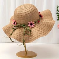 Women's Summer Straw Hat with Flower and Fruit Details – Solène