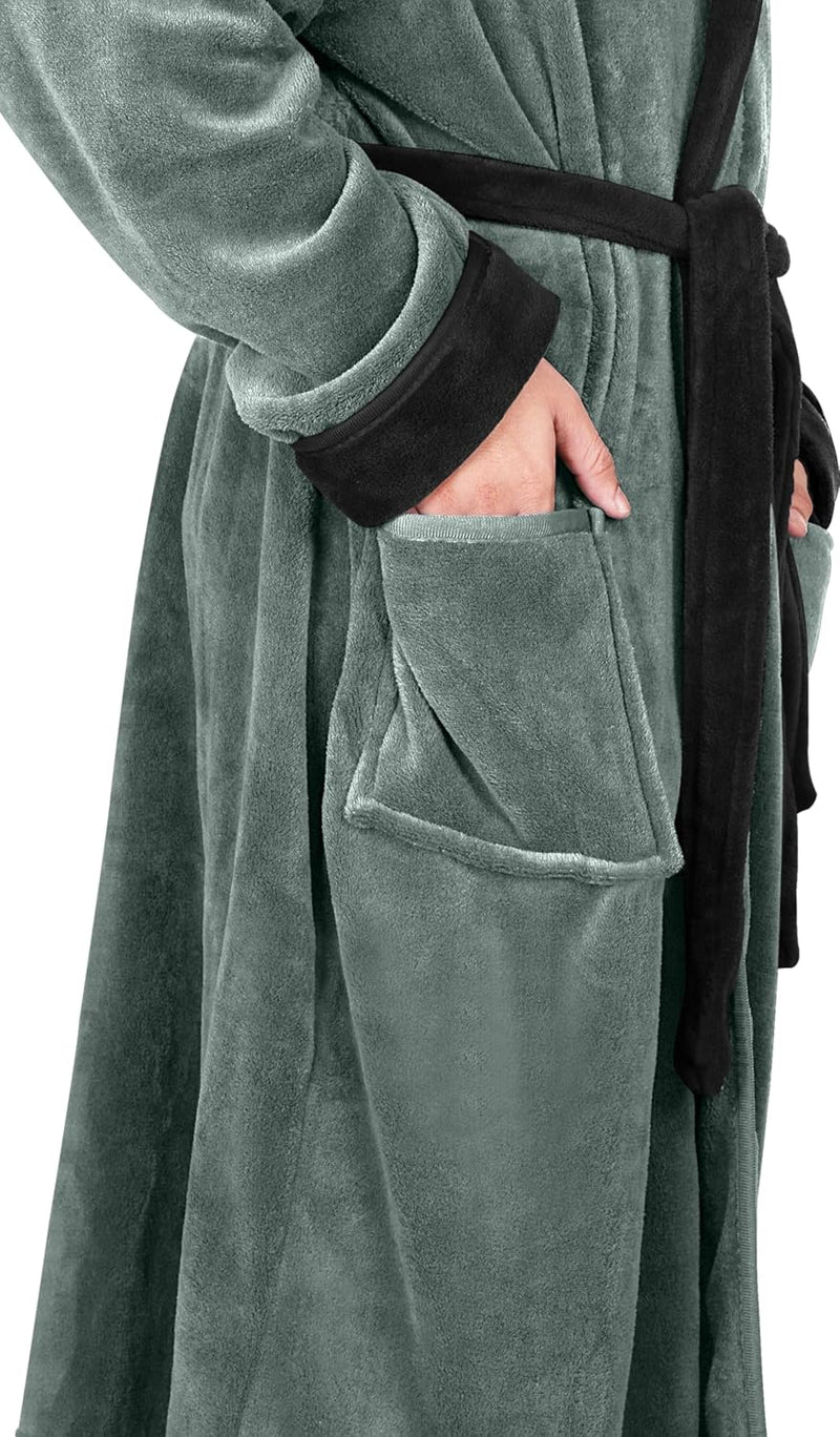 Komfortabel herre fleece badekåbe - Harry