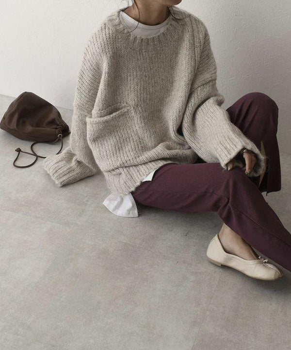 Oversize knitted sweater - AutumnComfort