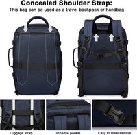 Utvidbar 45–55L vanntett reise-ryggsekk med 46,5 cm laptoplomme