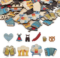 Decoración de madera Oktoberfest (set de 100) – Confeti Wiesn Oktoberfest 2025