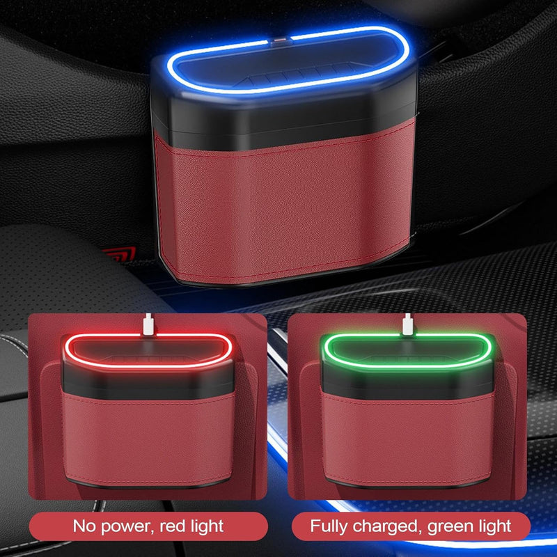 Odor-proof Car Trash Can with Touch Light – Lurevo