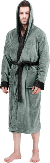 Komfortabel herre fleece badekåbe - Harry