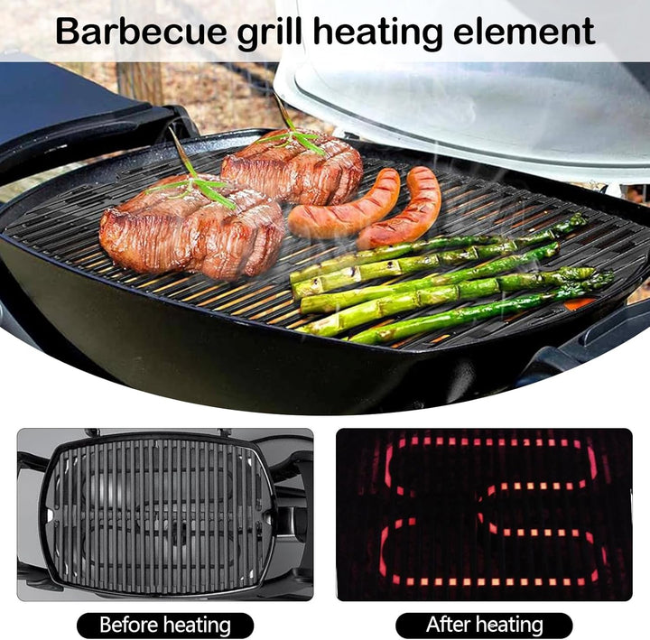 High-performance stainless steel grill heating coil 2200W for outdoor electric BBQ – Zeythra