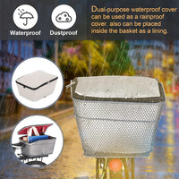 Waterproof rear bicycle basket with rainproof cover – Velora