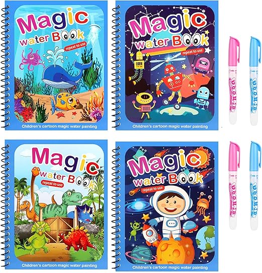 Set of 4 Reusable Watercolor Books – AquaColor Books