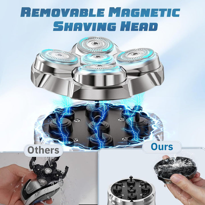 Wasserdichter magnetischer Kopfrasierer für kahle Männer – Tavien