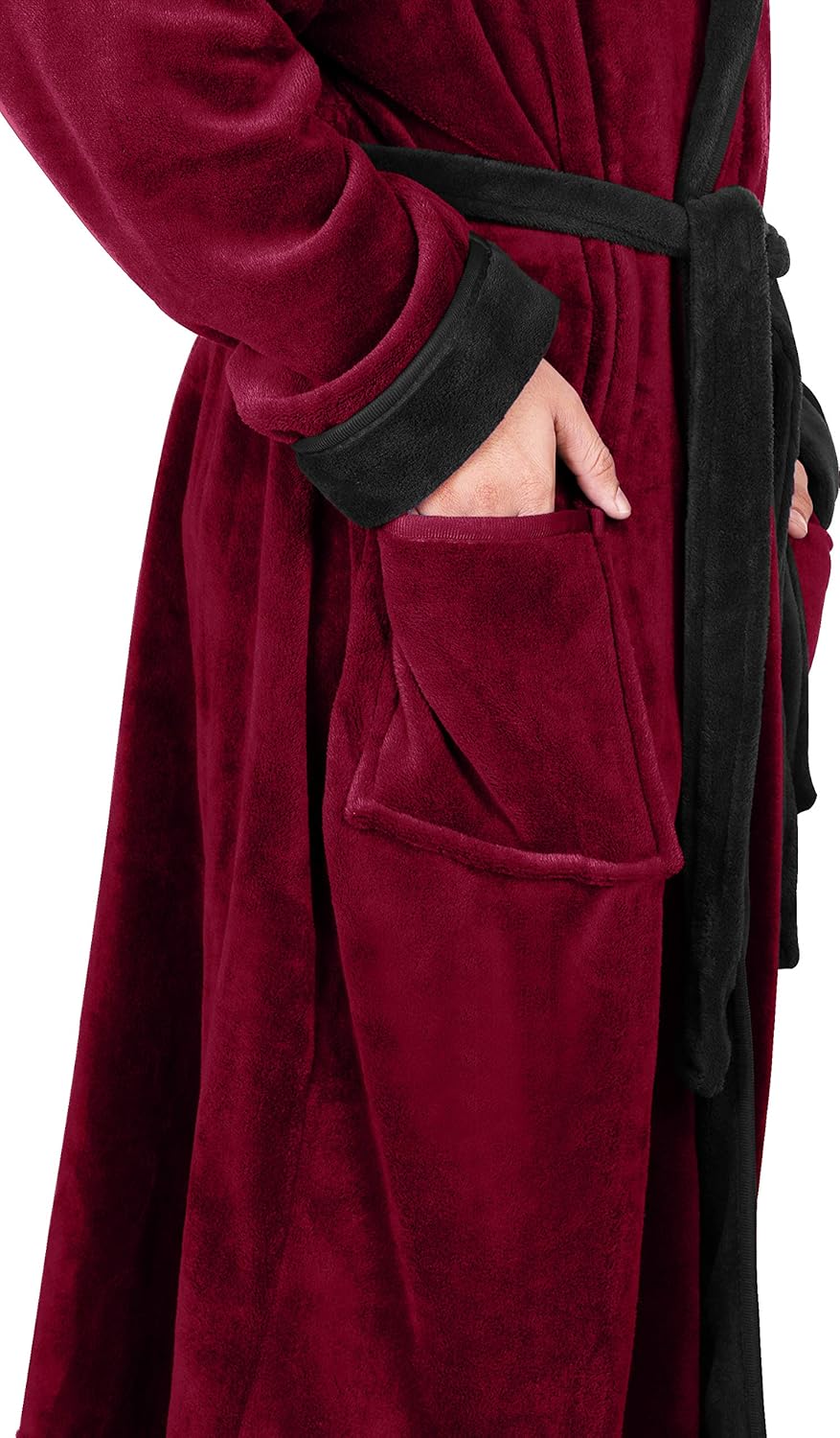 Komfortabel herre fleece badekåbe - Harry