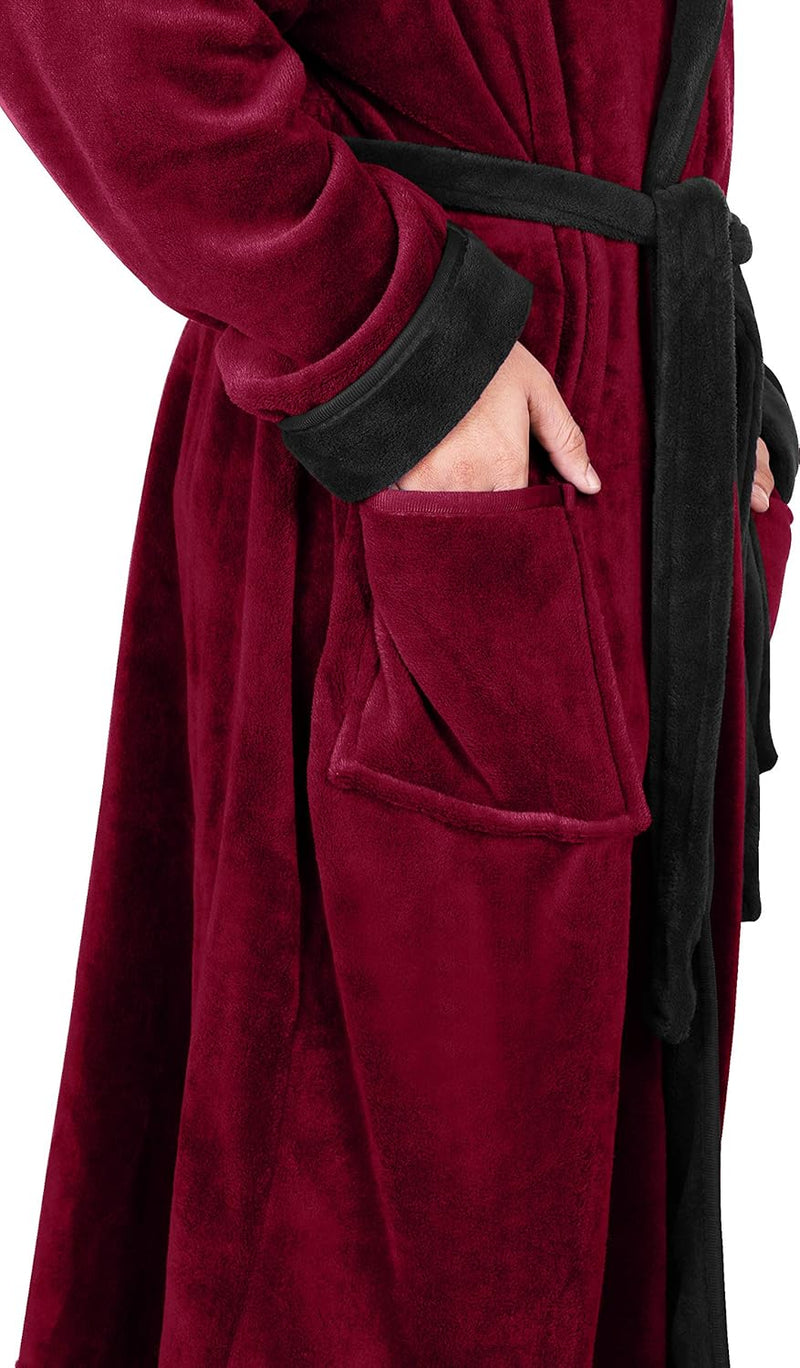 Komfortabel herre fleece badekåbe - Harry