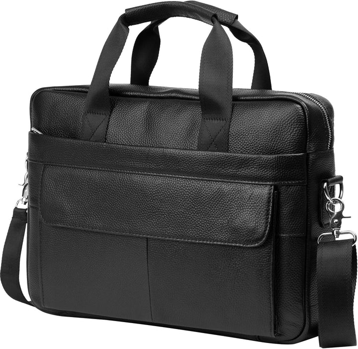 Premium Cowhide 15” Business Briefcase with Organizer Compartments