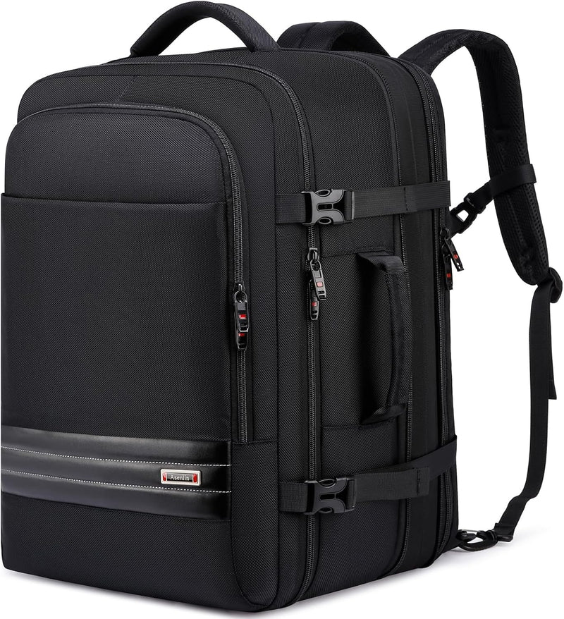Utvidbar 45–55L vanntett reise-ryggsekk med 46,5 cm laptoplomme