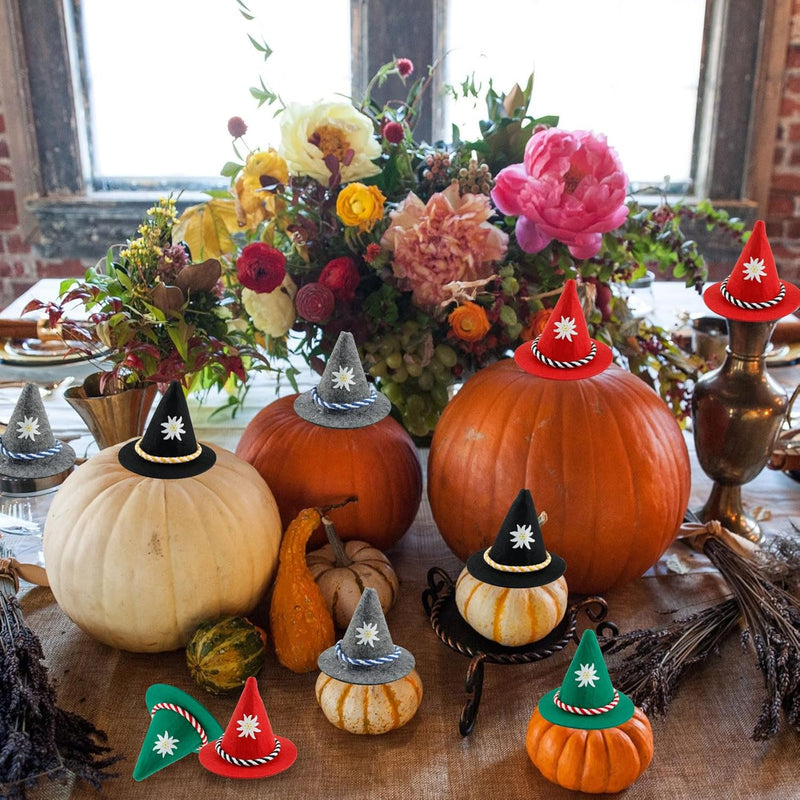 Mini traditional felt hats in a colorful 12-piece set – EdelweißGaudi Oktoberfest 2025