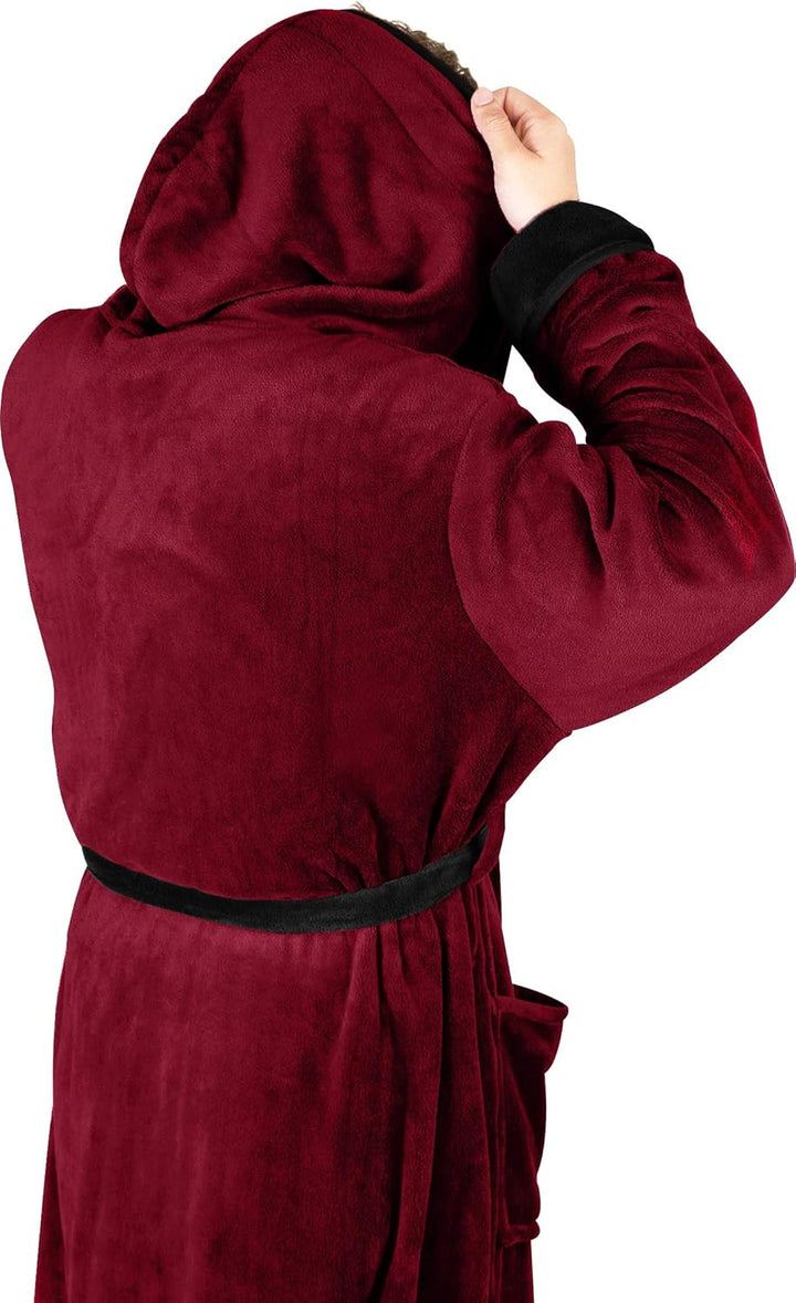 Komfortabel herre fleece badekåbe - Harry