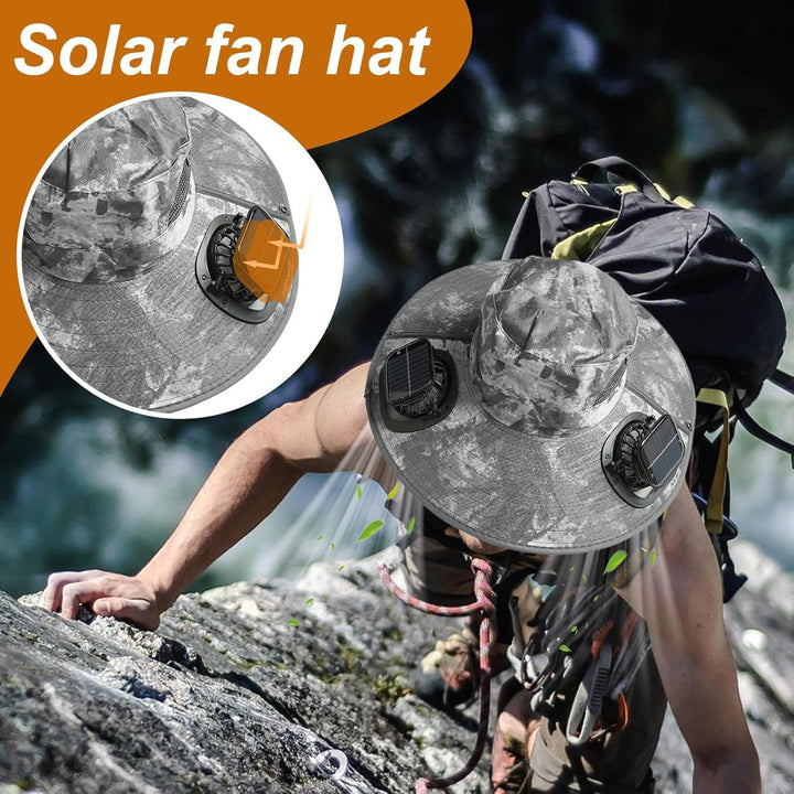 Sombrero con ventilador solar y protección UV – Solvoro
