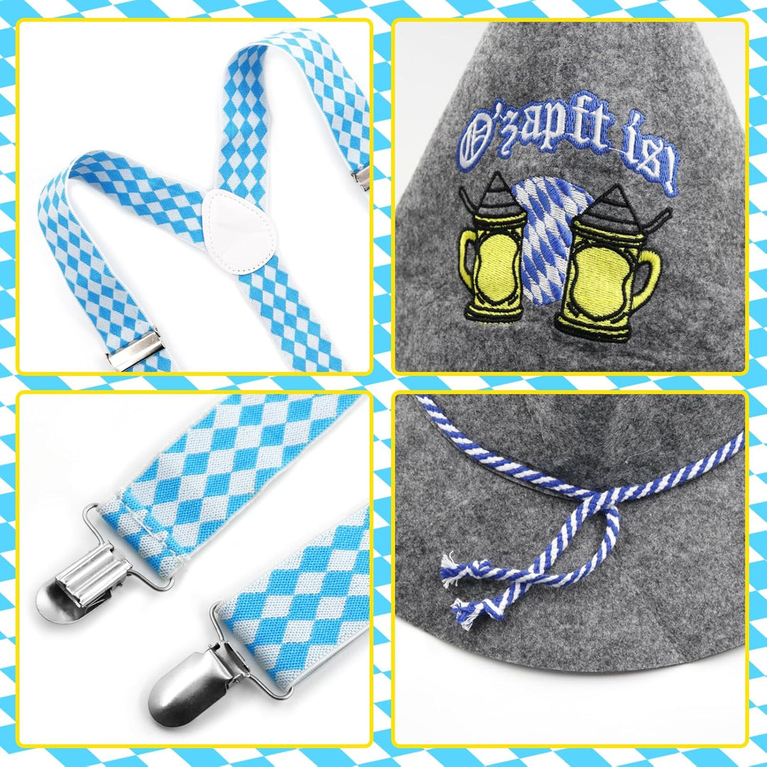 Conjunto tradicional con sombrero y tirantes – WiesnHeld Oktoberfest 2025