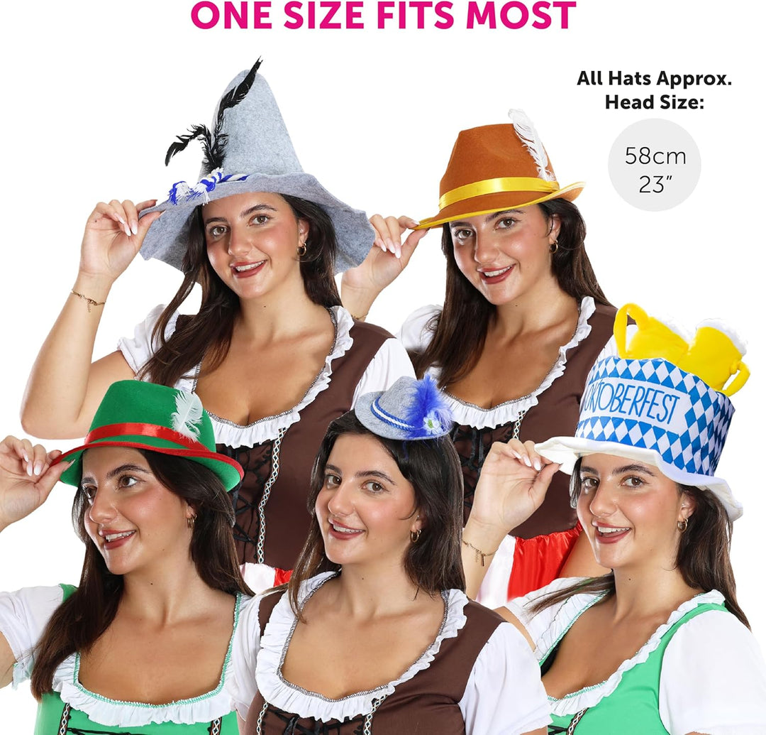 Traditional hats in a colorful 5-piece set – GaudiMix Oktoberfest 2025