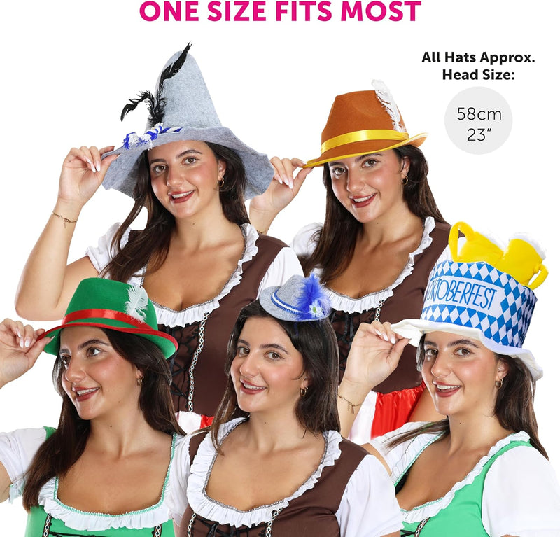 Traditional hats in a colorful 5-piece set – GaudiMix Oktoberfest 2025