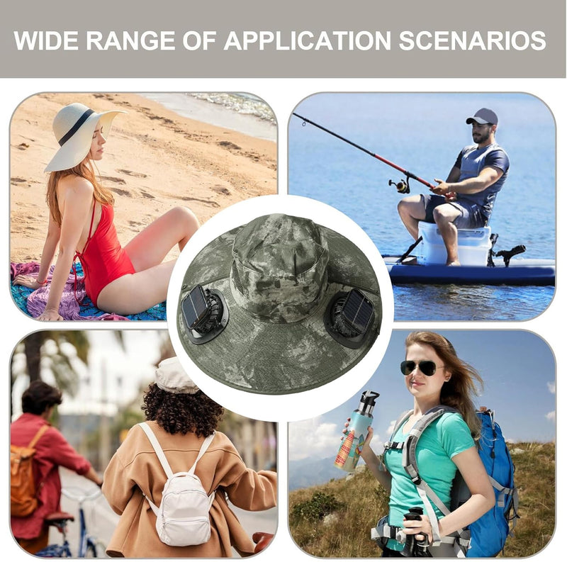 Sombrero con ventilador solar y protección UV – Solvoro