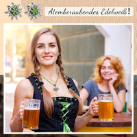 Conjunto de joyería Edelweiß con colgante de corazón – AlpenFrische Oktoberfest 2025