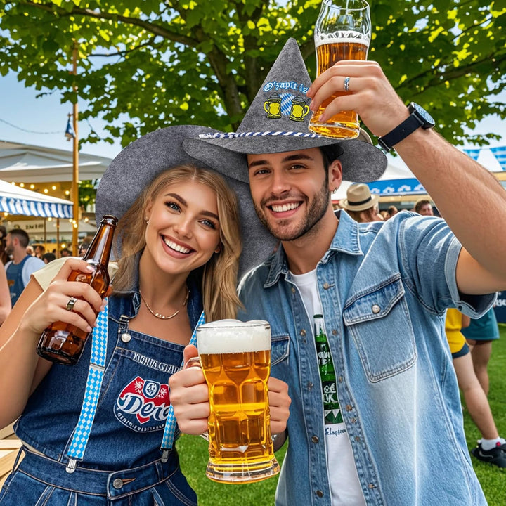 Conjunto tradicional con sombrero y tirantes – WiesnHeld Oktoberfest 2025