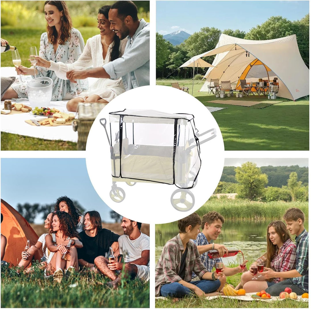 Protector de lluvia para cochecitos – Techo protector a prueba de viento para cochecitos de 2 y 4 plazas – Venaro
