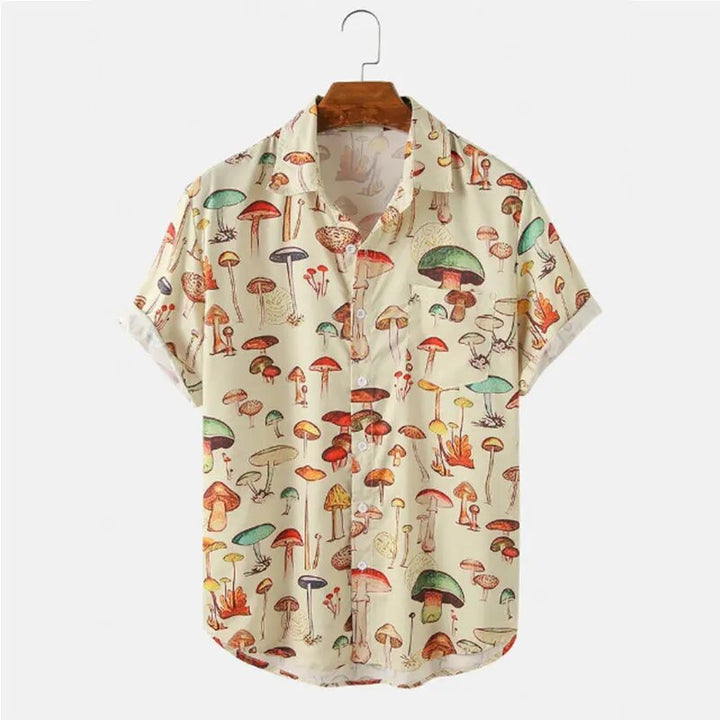 Summer men's shirt with cartoon print – Oscar