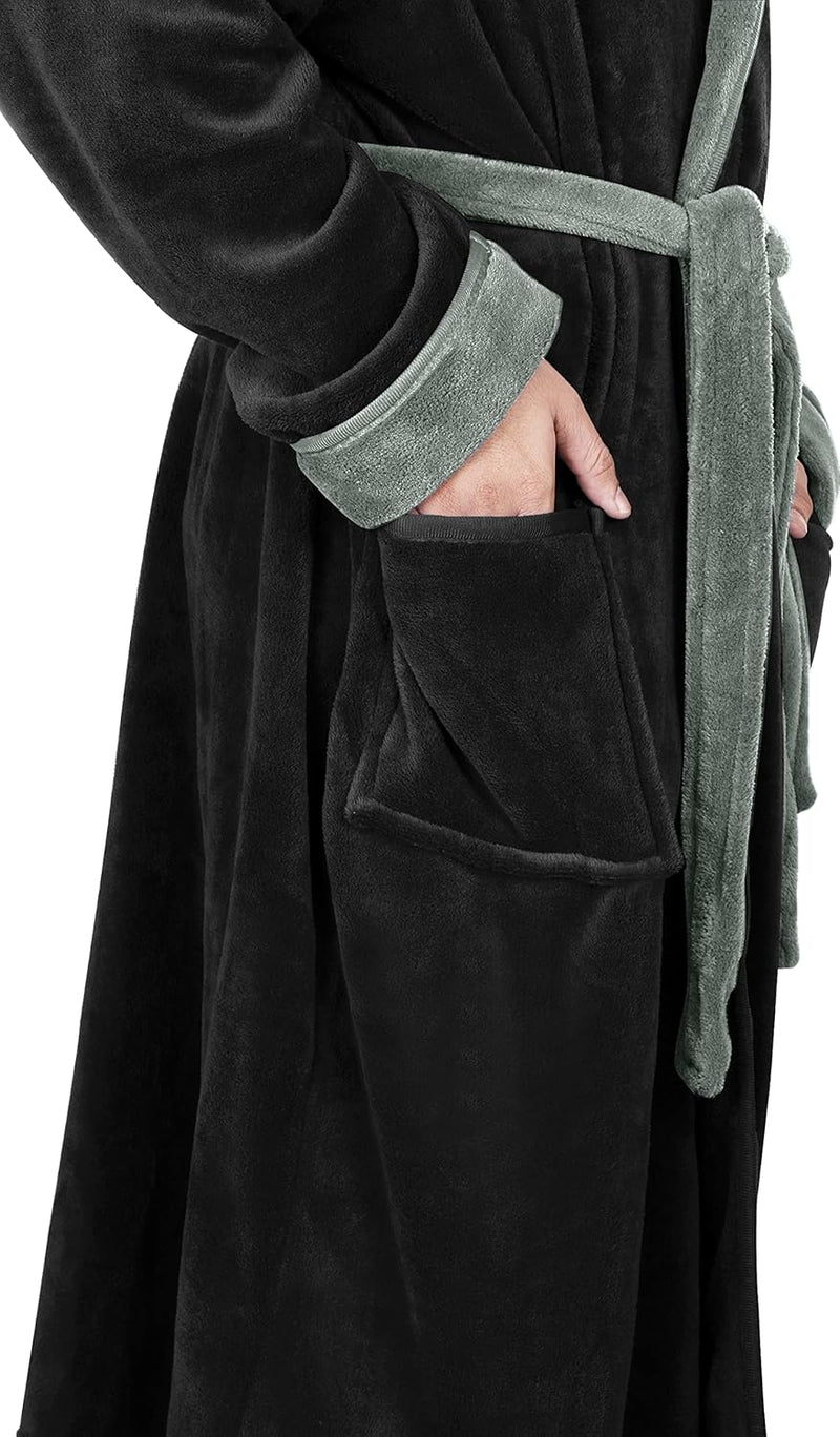 Komfortabel herre fleece badekåbe - Harry