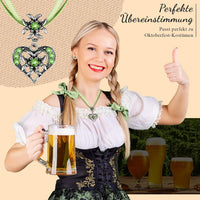 Conjunto de joyería Edelweiß con colgante de corazón – AlpenFrische Oktoberfest 2025