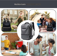 Air Vacuum Cleaner Backpack – Expandable 60L Waterproof Travel Bag with Laptop Compartment – Trivora