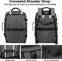Utvidbar 45–55L vanntett reise-ryggsekk med 46,5 cm laptoplomme