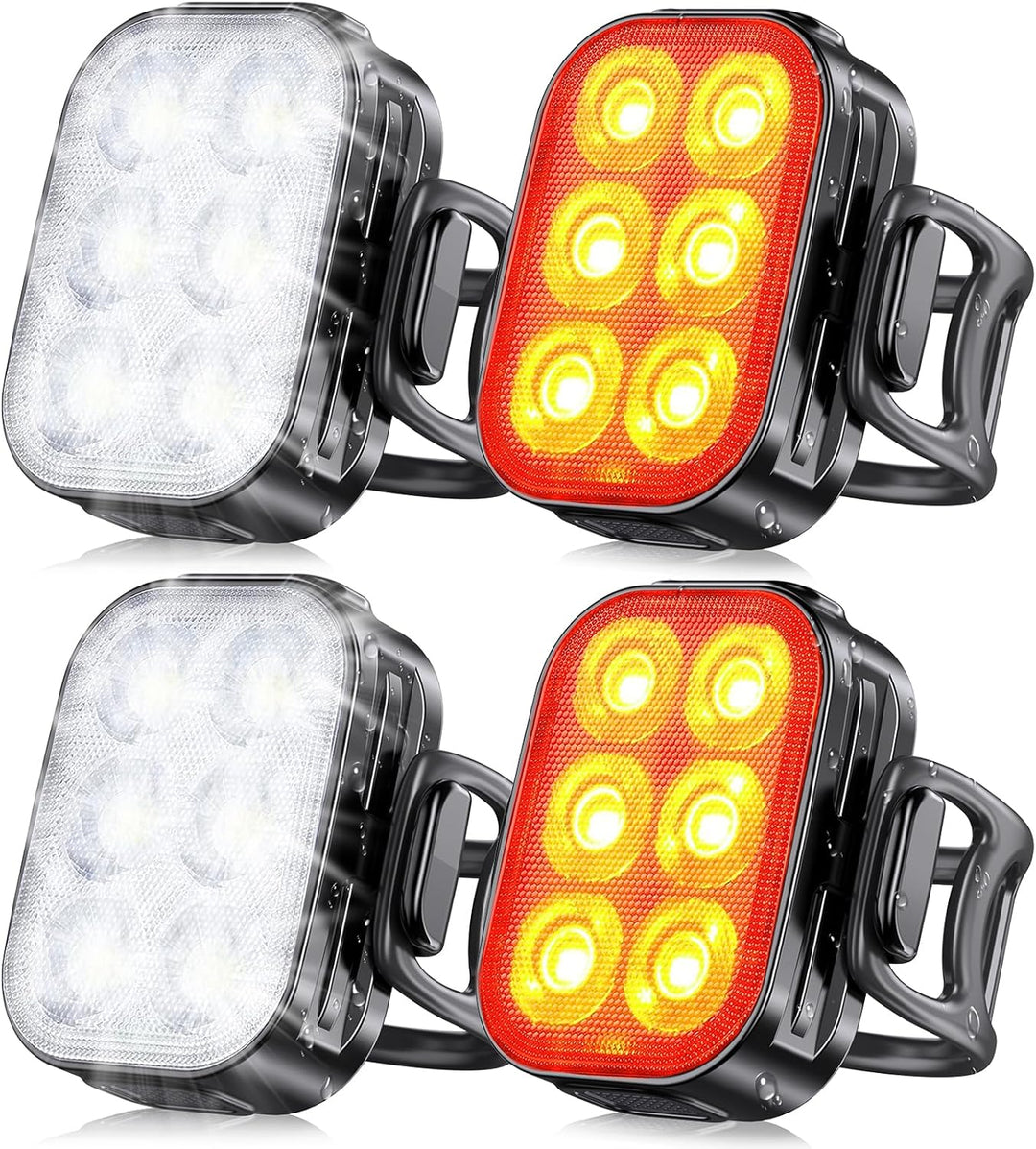 Ultra slim USB rechargeable bicycle lights set with 4+6 modes – SlimBeam