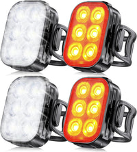 Ultra slim USB rechargeable bicycle lights set with 4+6 modes – SlimBeam