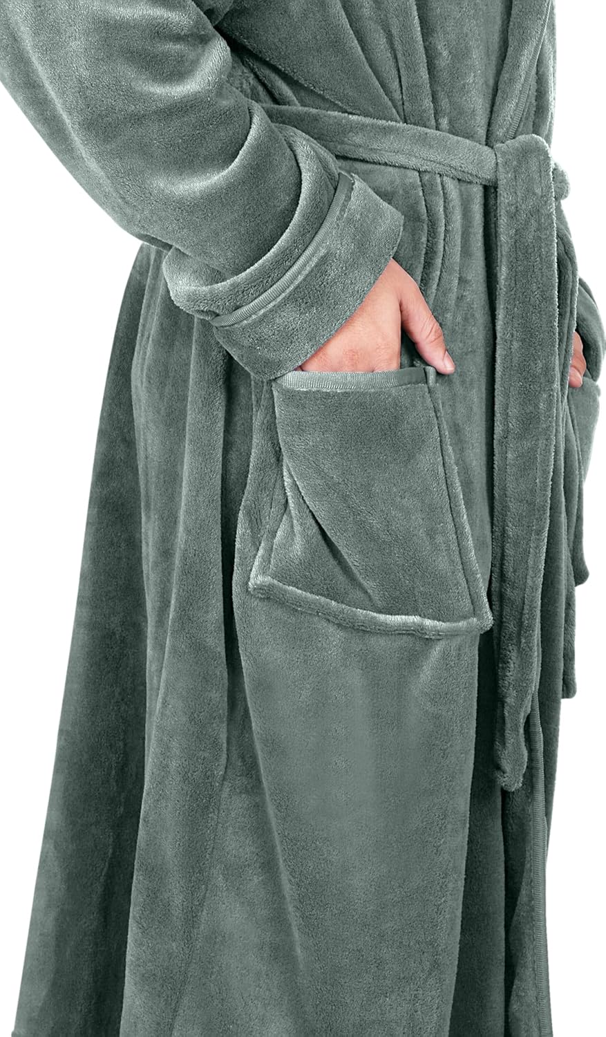 Komfortabel herre fleece badekåbe - Harry